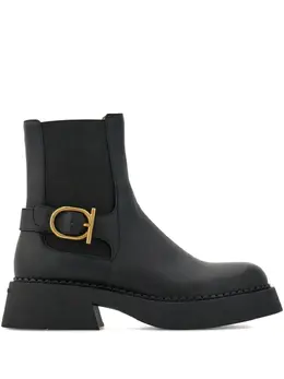 Ferragamo: Чёрные ботинки  Gancini