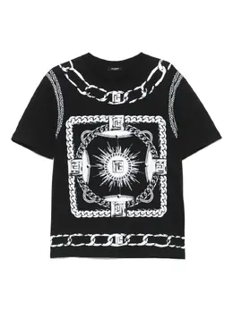 Balmain: Футболка с принтом 