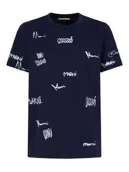 Marni: Футболка с принтом 