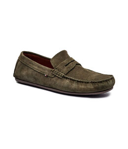 Tommy Hilfiger: Мокасины цвета хаки 