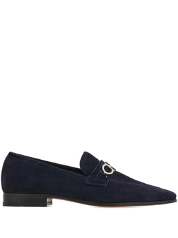 Ferragamo: Синие мокасины  Gancini