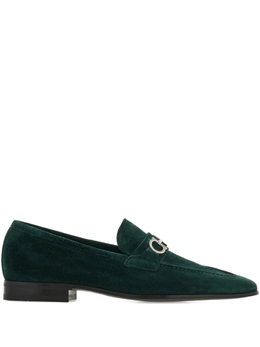 Ferragamo: Зелёные мокасины  Gancini