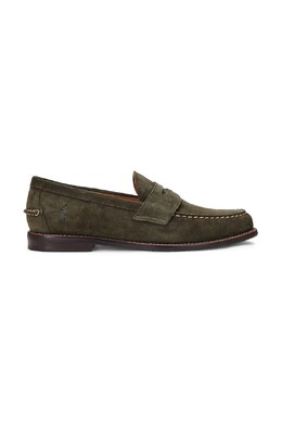 Polo Ralph Lauren: Зелёные мокасины 