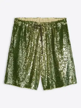 DRIES VAN NOTEN: Шорты с блёстками 