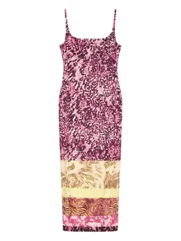 DRIES VAN NOTEN: Платье с растительным принтом 
