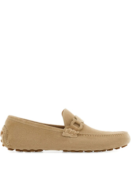 Ferragamo: Зелёные туфли  Gancini