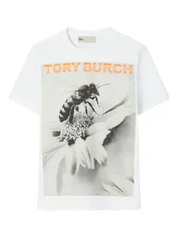 Tory Burch: Белая футболка 