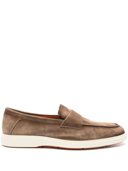 Santoni: Коричневые мокасины 