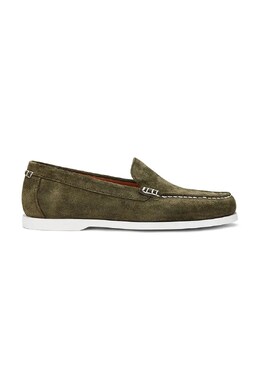 Polo Ralph Lauren: Зелёные мокасины 