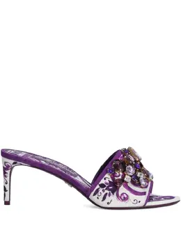 Dolce & Gabbana: Белые сабо  Majolica