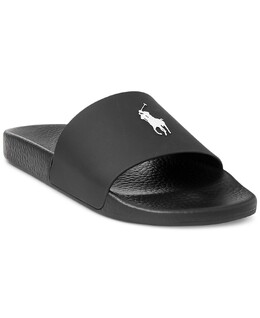 Polo Ralph Lauren: Чёрные шлёпанцы 