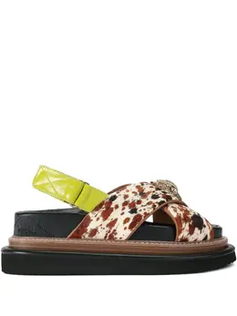 Kurt Geiger London: Коричневые сандалии 
