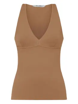 Max Mara: Коричневый топ 