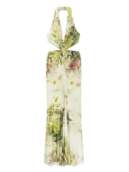 Elie Saab: Платье с принтом 