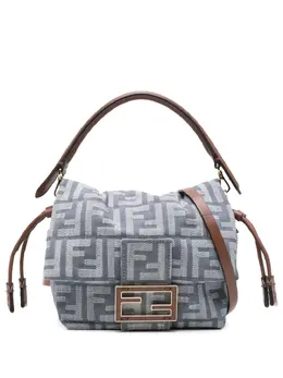 FENDI: Синяя сумка  Baguette