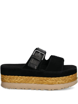 UGG: Чёрные сандалии 