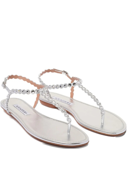 Aquazzura: Серебристые босоножки 