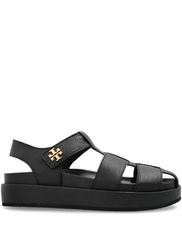 Tory Burch: Чёрные сандалии  Kira