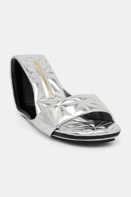 United Nude: Серебристые шлёпанцы 