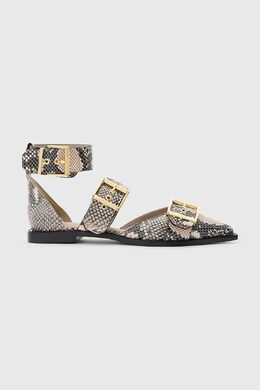 Allsaints: Серебристые балетки 