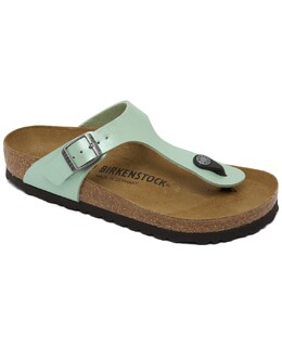 Birkenstock: Зелёные сандалии  Gizeh Birko Flor
