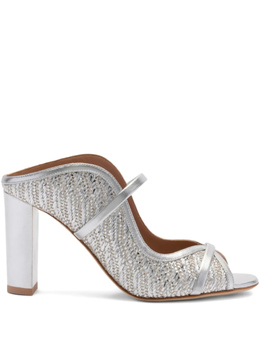 Malone Souliers: Серебристые босоножки 
