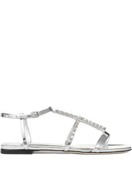 JIMMY CHOO: Серебристые сандалии 