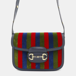 Gucci: Многоцветная сумка  Horsebit 1955