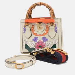 Gucci: Сумка  Bamboo с цветочным принтом