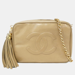 Chanel: Бежевая сумка 