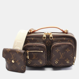 Louis Vuitton: Коричневая сумка через плечо 