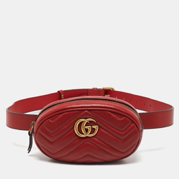Gucci: Красная сумка  GG Marmont