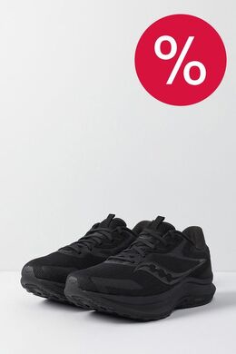 Saucony: Чёрные кроссовки 