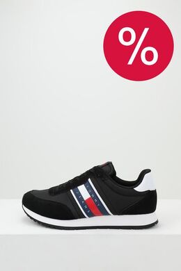 Tommy Hilfiger: Чёрные кроссовки 