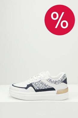 Tommy Hilfiger: Белые кроссовки 