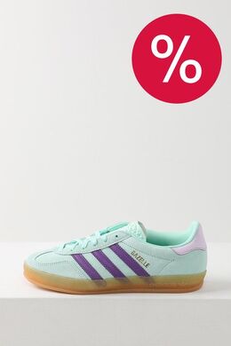Adidas: Зелёные кроссовки  Gazelle