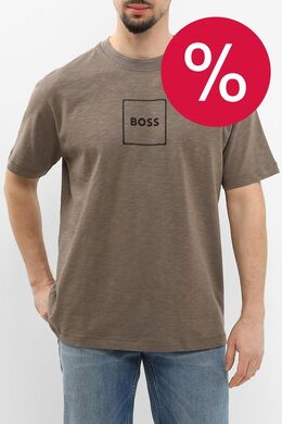 BOSS: Хлопковая футболка 