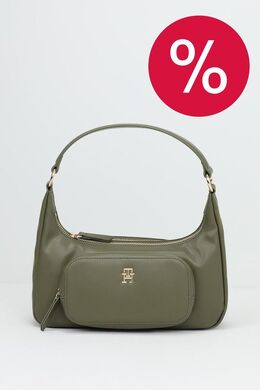 Tommy Hilfiger: Зелёная сумка  Soft