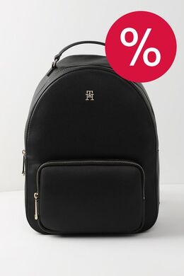 Tommy Hilfiger: Чёрный рюкзак  Soft