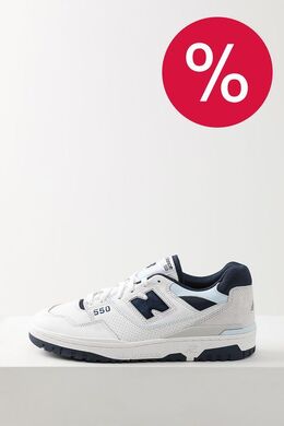 NEW BALANCE: Белые кеды  550