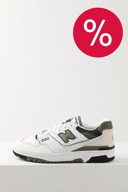 NEW BALANCE: Зелёные кеды  550