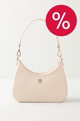Tommy Hilfiger: Бежевая сумка  TH
