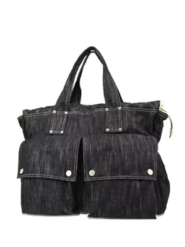 CHANEL Pre-Owned: Синяя сумка-шоппер 