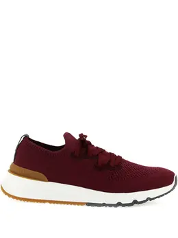 Brunello Cucinelli: Бордовые кроссовки 