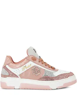 Philipp Plein: Розовые кроссовки  Crystal
