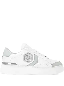 Philipp Plein: Белые кроссовки  Hexagon