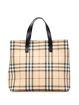 Burberry Pre-Owned: Коричневая сумка-шоппер 