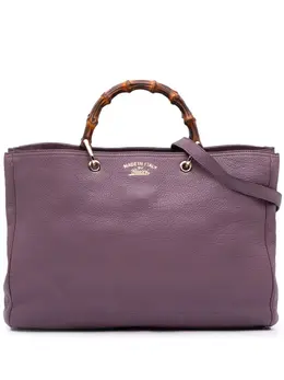 Gucci Pre-Owned: Фиолетовая сумка-шоппер 