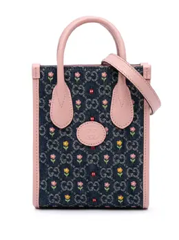 Gucci Pre-Owned: Сумка-шоппер с цветочным принтом 