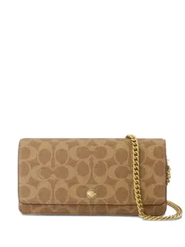 Coach: Коричневая сумка через плечо 